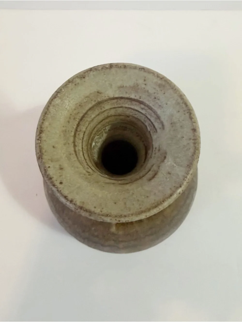 Share Studio Pottery Brown Tan Drip Glaze Vase Natural Rustic Earthen Arts Craft